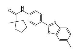 1-methyl-N-[4-(6-methyl-1,3-benzothiazol-2-yl)phenyl]cyclopentane-1-carboxamide Structure