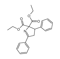 (±)-diethyl 3,5-diphenyl-3,4-dihydro-2H-pyrrole-2,2-dicarboxylate结构式
