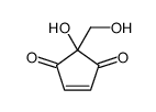 2-hydroxy-2-(hydroxymethyl)cyclopent-4-ene-1,3-dione Structure