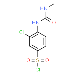 3-CHLORO-4-(3-METHYL-UREIDO)-BENZENESULFONYL CHLORIDE structure