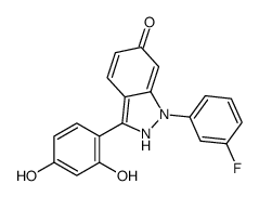 3-(2,4-dihydroxyphenyl)-1-(3-fluorophenyl)-2H-indazol-6-one结构式