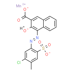 Manganese, 4-[(5-chloro-4-methyl-2-sulfophenyl)azo]-3-hydroxy-2-naphthalenecarboxylate complexes结构式