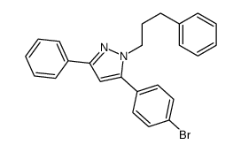 5-(4-bromophenyl)-3-phenyl-1-(3-phenylpropyl)pyrazole结构式