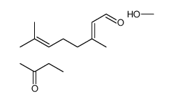 butan-2-one,(2E)-3,7-dimethylocta-2,6-dienal,methanol结构式