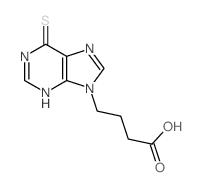 9H-Purine-9-butanoicacid, 1,6-dihydro-6-thioxo-结构式