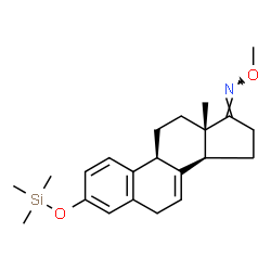 3-(Trimethylsiloxy)-1,3,5(10),7-estratetren-17-one O-methyl oxime structure