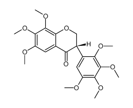 (S)-6,7,8-Trimethoxy-3-(2,3,4,5-tetramethoxyphenyl)-2H-1-benzopyran-4(3H)-one结构式