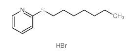 Pyridine,2-(heptylthio)-, hydrobromide(1:1) structure