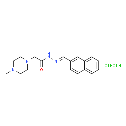 2-(4-methylpiperazin-1-yl)-N-(naphthalen-2-ylmethylideneamino)acetamid e dihydrochloride结构式