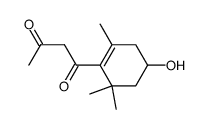 (+/-)-1-(2,6,6-trimethyl-4-hydroxycyclohexenyl)-1,3-butanedione结构式