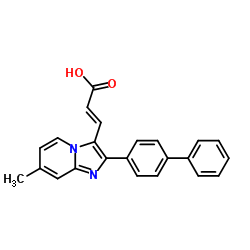 3-(2-BIPHENYL-4-YL-7-METHYL-IMIDAZO[1,2-A]PYRIDIN-3-YL)-ACRYLIC ACID结构式