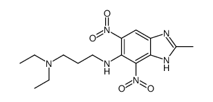 N',N'-diethyl-N-(2-methyl-4,6-dinitro-1H-benzimidazol-5-yl)propane-1,3-diamine结构式