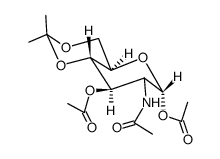 2-Acetamido-1,3-di-O-acetyl-2-deoxy-4,6-O-isopropyliden-α-D-glucopyranose结构式