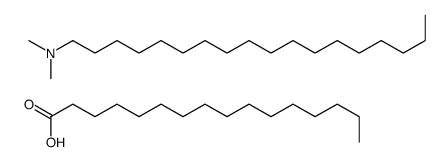 N,N-dimethyloctadecan-1-amine,hexadecanoic acid Structure