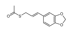 (E)-S-(3-(benzo[d][1,3]dioxol-5-yl)allyl) ethanethioate结构式