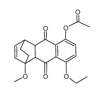 5-Acetoxy-8-ethoxy-1,4,4a,9a-tetrahydro-1-methoxy-1,4-ethano-9,10-anthrachinon结构式