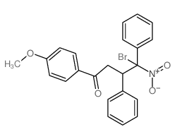 4-bromo-1-(4-methoxyphenyl)-4-nitro-3,4-diphenyl-butan-1-one structure