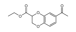 ethyl 6-acetyl-2,3-dihydro-1,4-benzodioxine-3-carboxylate结构式