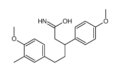 5-(4-methoxy-3-methylphenyl)-3-(4-methoxyphenyl)pentanamide结构式