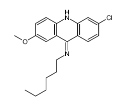 6-chloro-N-hexyl-2-methoxyacridin-9-amine结构式