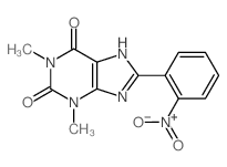 1,3-dimethyl-8-(2-nitrophenyl)-7H-purine-2,6-dione结构式