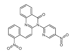 2-[(E)-2-(2-nitrophenyl)ethenyl]-3-(5-nitropyridin-2-yl)quinazolin-4-one结构式