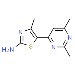 2-Thiazolamine,5-(2,6-dimethyl-4-pyrimidinyl)-4-methyl-(9CI) structure