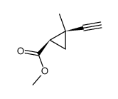 Cyclopropanecarboxylic acid, 2-ethynyl-2-methyl-, methyl ester, trans- (9CI) Structure