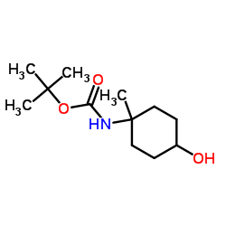 N-(4-羟基-1-甲基环己基)氨基甲酸叔丁酯结构式