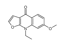 9-ethyl-7-methoxyfuro[2,3-b]quinolin-4-one结构式