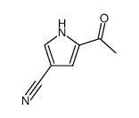 1H-Pyrrole-3-carbonitrile, 5-acetyl- (9CI)结构式