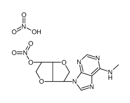 [(3S,3aR,6S,6aS)-3-[6-(methylamino)purin-9-yl]-2,3,3a,5,6,6a-hexahydrofuro[3,2-b]furan-6-yl] nitrate,nitric acid结构式