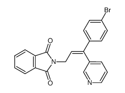 (Z)-1-(4-bromophenyl)-3-pthalimido-1-(3-pyridyl)propene Structure