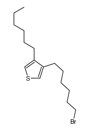 3-(6-bromohexyl)-4-hexylthiophene Structure