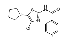 N-(4-chloro-5-pyrrolidin-1-yl-1,3-thiazol-2-yl)pyridine-4-carboxamide Structure