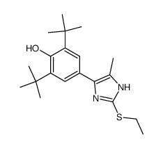 2,6-Di-tert-butyl-4-(2-ethylsulfanyl-5-methyl-1H-imidazol-4-yl)-phenol Structure