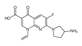 7-(3-aminopyrrolidin-1-yl)-1-ethenyl-6-fluoro-4-oxo-1,8-naphthyridine- 3-carboxylic acid Structure