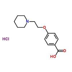 4-[2-(1-Pipiridine)ethoxybenzoic acid hydrochloride structure