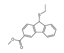 methyl 9-(ethylthio)fluorene-3-carboxylate结构式