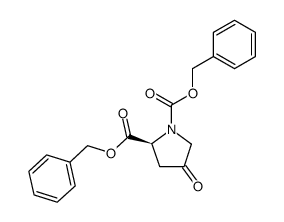 4-Keto-1-[(phenylmethoxy)carbonyl]-L-proline benzyl ester结构式