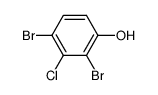 2,4-dibromo-3-chlorophenol Structure