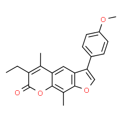 6-ethyl-3-(4-methoxyphenyl)-5,9-dimethylfuro[3,2-g]chromen-7-one Structure