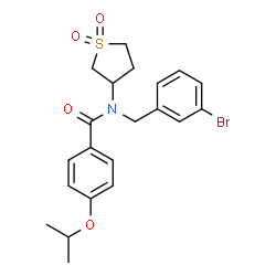 N-(3-bromobenzyl)-N-(1,1-dioxidotetrahydro-3-thienyl)-4-isopropoxybenzamide结构式