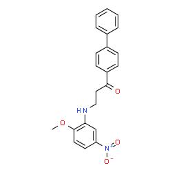 1-[1,1'-BIPHENYL]-4-YL-3-(2-METHOXY-5-NITROANILINO)-1-PROPANONE结构式