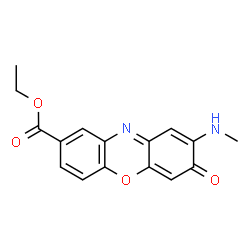 2-(Methylamino)-3-oxo-3H-phenoxazine-8-carboxylic acid ethyl ester Structure