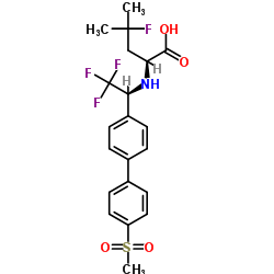 (S)-4-fluoro-4-Methyl-2-((S)-2,2,2-trifluoro-1-(4'-(Methylsulfonyl)biphenyl-4-yl)ethylamino)pentanoic acid结构式