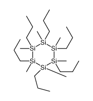 1,2,3,4,5,6-hexamethyl-1,2,3,4,5,6-hexapropylhexasilinane结构式