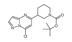 3-(7-氯吡唑并[1,5-a]嘧啶-5-基)哌啶-1-羧酸叔丁酯结构式