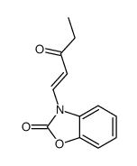3-(3-oxopent-1-enyl)-1,3-benzoxazol-2-one结构式
