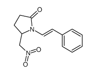 5-(nitromethyl)-1-(2-phenylethenyl)pyrrolidin-2-one Structure